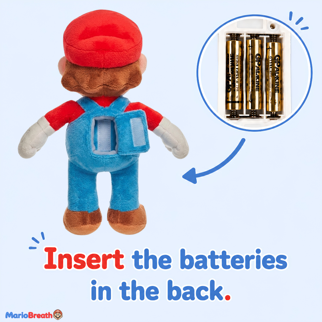 Breathing Mario Plush for Anxiety