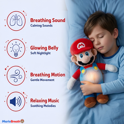 Breathing Mario Plush for Anxiety