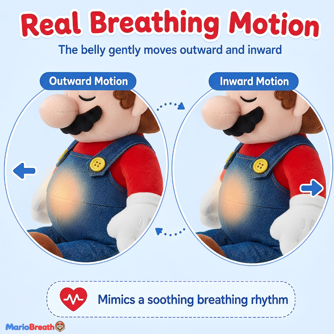 Breathing Mario Plush for Anxiety